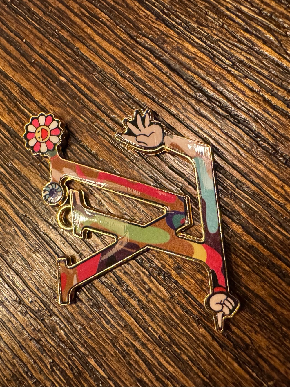 Colorful Multicolor Abstract Letter pendant